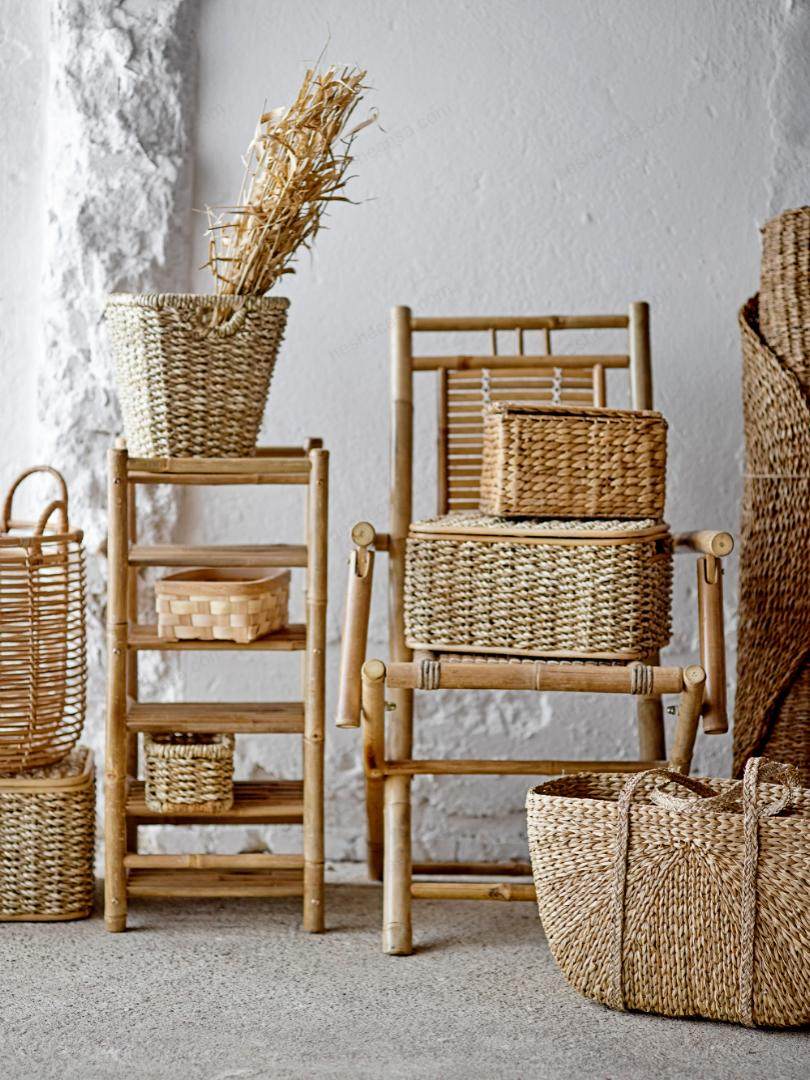 Harvar Basket, Nature, Palm Leaf 收纳盒