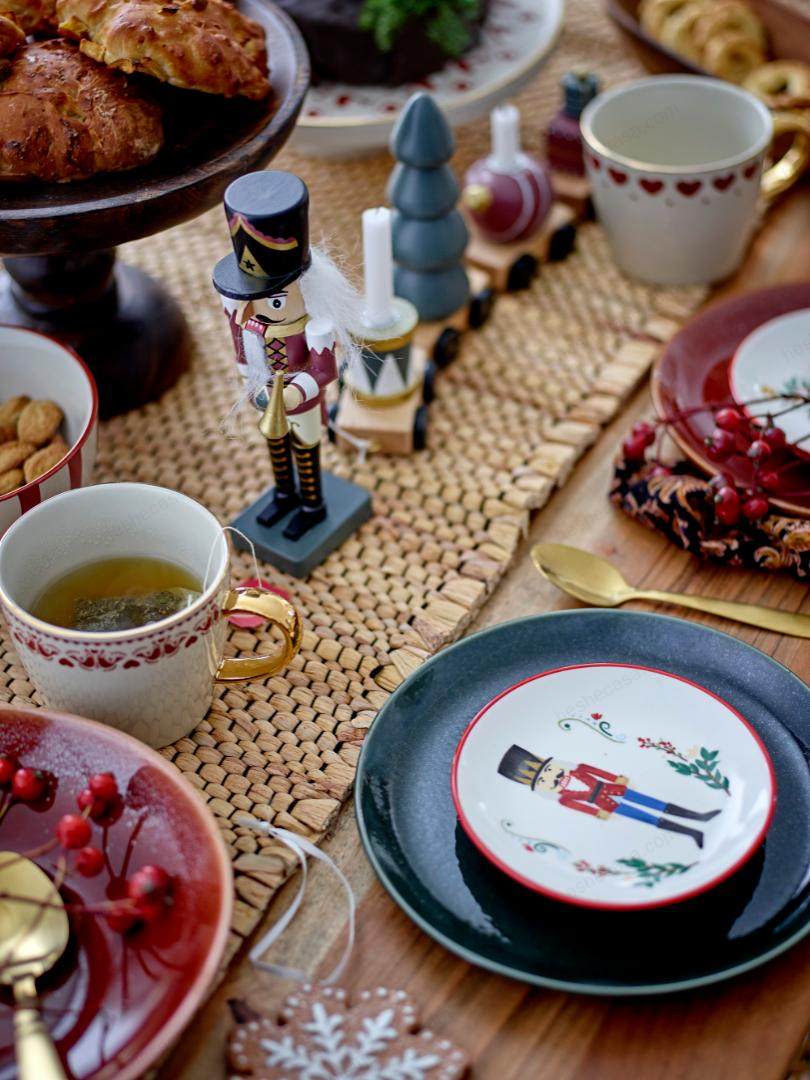 Jolly Cake Tray, Red, Stoneware 蛋糕盘