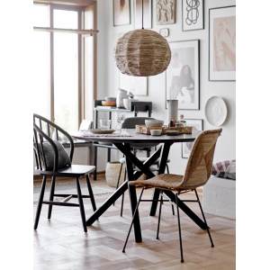 Connor Dining Table, Black, Oak餐桌