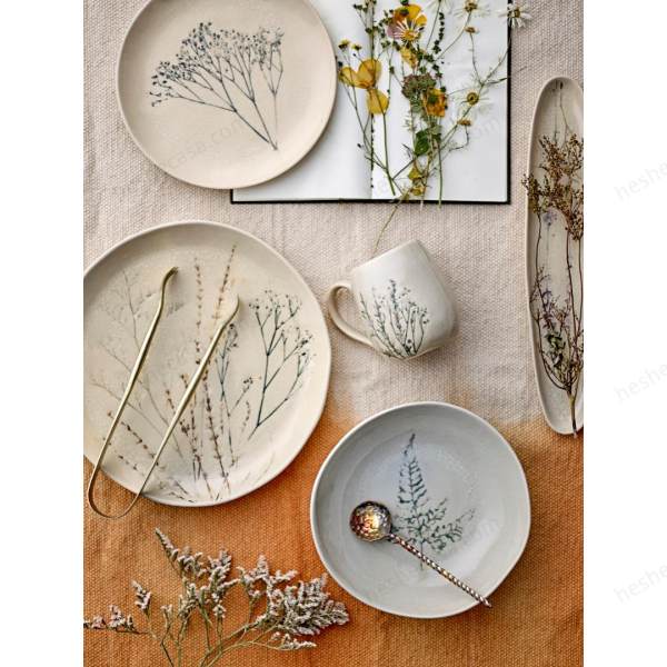 Bea Serving Plate, Nature, Stoneware 盘子