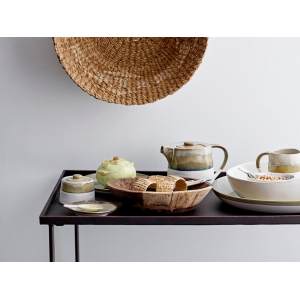 Heather Teapot, Green, Stoneware 茶壶