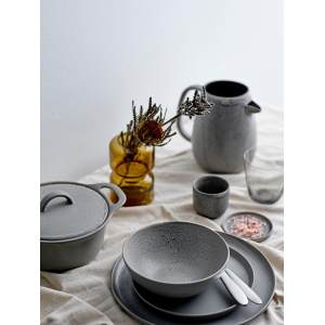 Kendra Plate, Grey, Stoneware 托盘