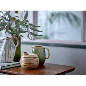 Moss Jar WLid & Spoon, Nature, Stoneware 储物罐
