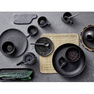 Neri Plate, Black, Stoneware 盘子