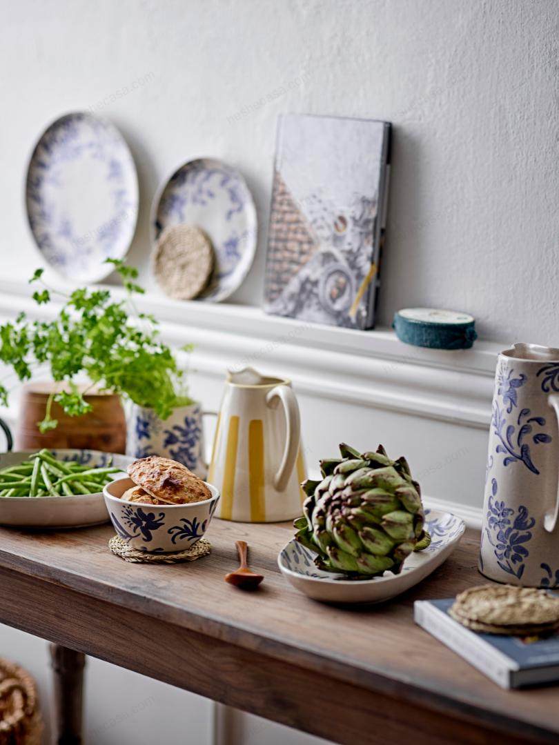 Petunia Serving Bowl, Blue, Stoneware 碗