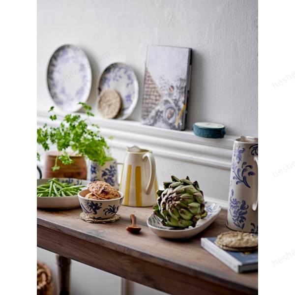 Petunia Serving Bowl, Blue, Stoneware 碗