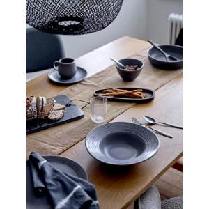 Raben Pasta Plate, Grey, Stoneware 盘子