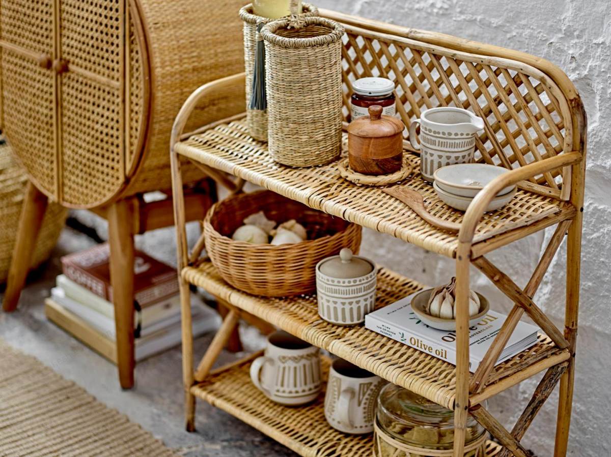 Rosie Bread Basket, Brown, Rattan 收纳篮