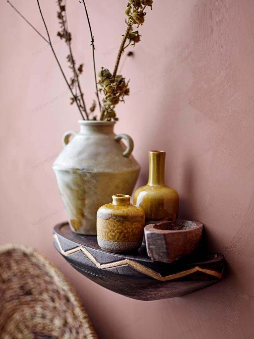 Hosna Vase, Yellow, Stoneware花瓶