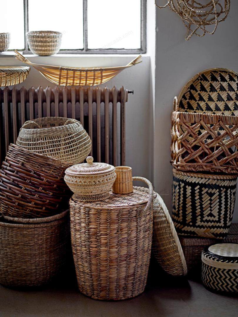 Lalou Basket, Brown, Rattan 收纳篓