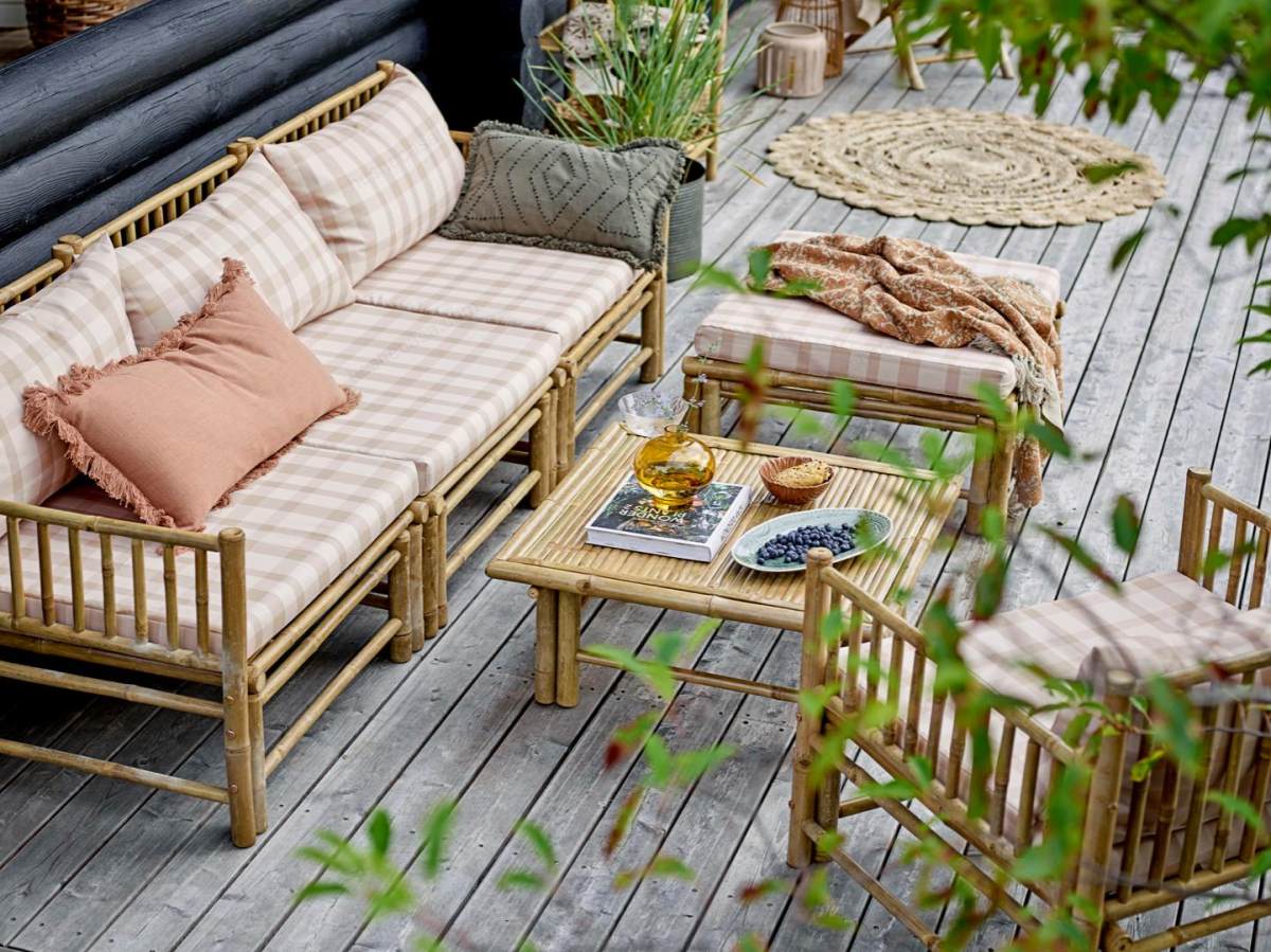 Korfu Module Sofa Right Corner, Nature, Bamboo 户外扶手椅