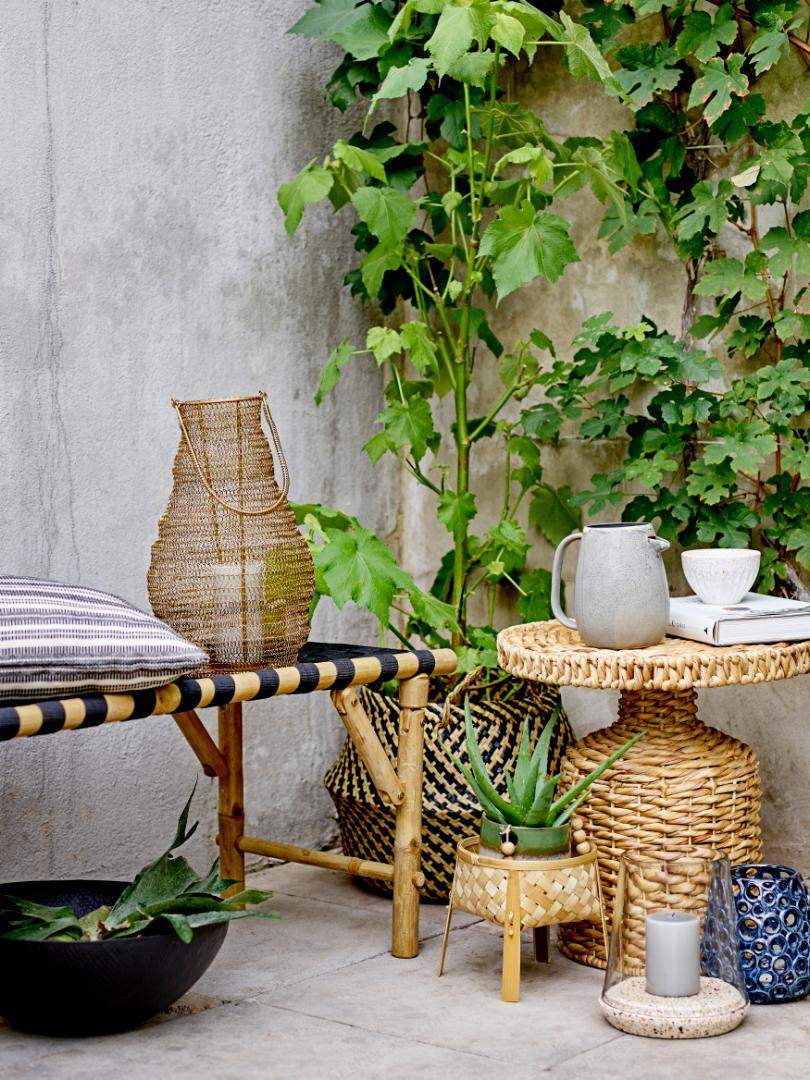 Vida Bench, Black, Bamboo 户外长凳/长椅