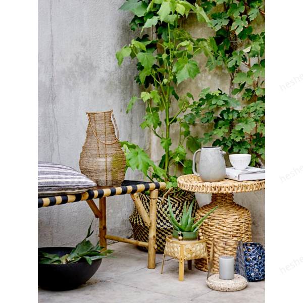 Vida Bench, Black, Bamboo 户外长凳/长椅