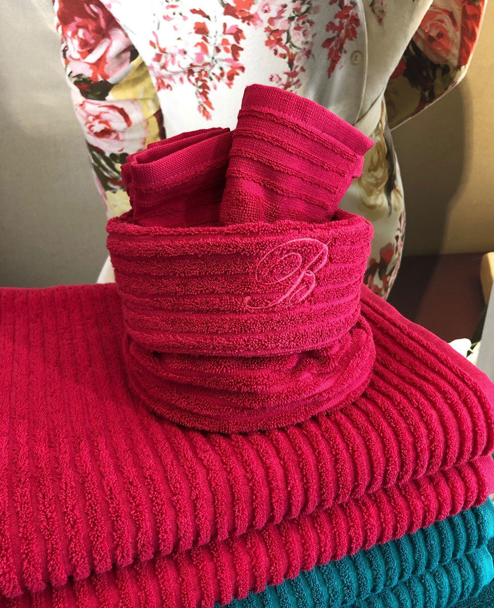 Basket With Set Of 4 Washcloths Ariette 毛巾/浴巾