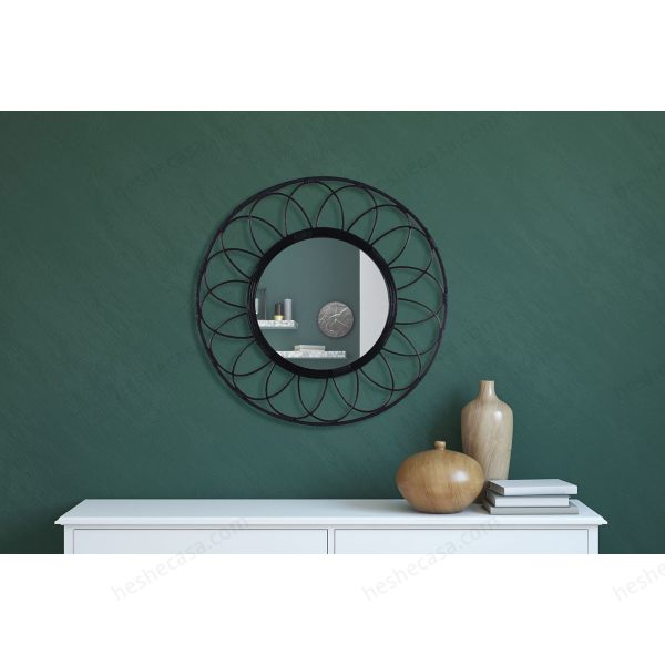 Miroir Bambou Mila Noir Diam.55 Cm镜子