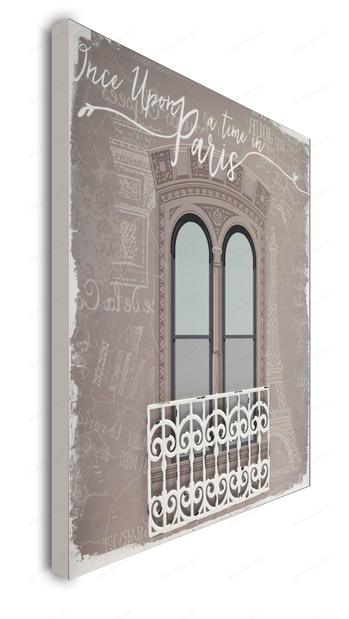 Toile Imp.Metal Paris Taupe 50X50Cm装饰画