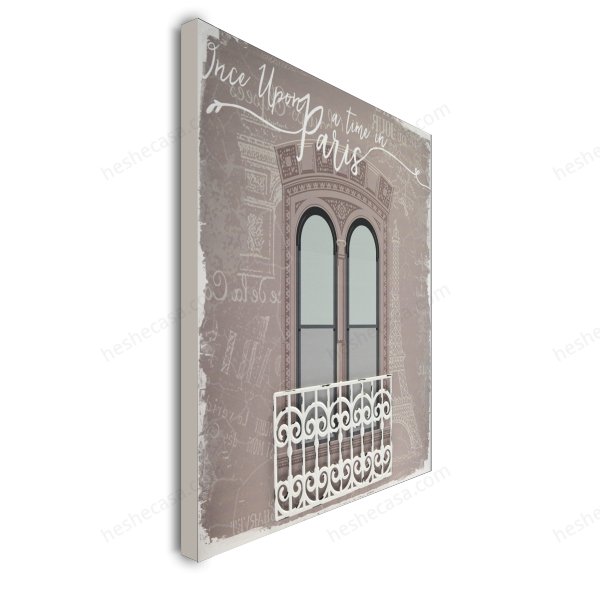 Toile Imp.Metal Paris Taupe 50X50Cm装饰画