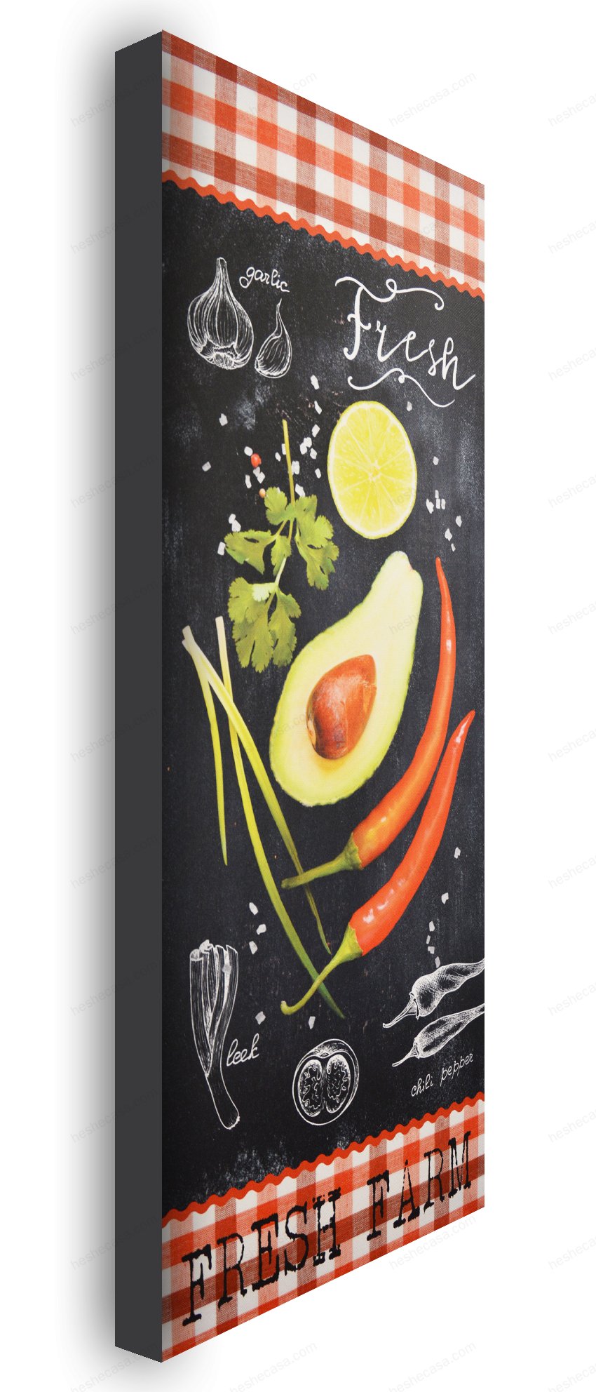 Toile Imprimee Cuisine Avocat 24X60装饰画