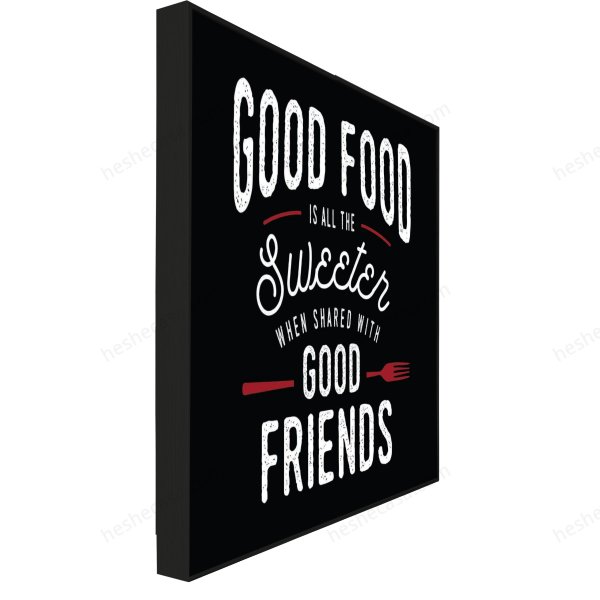 Wording Food Friends装饰画