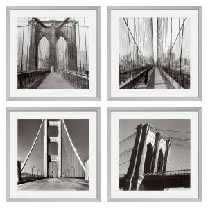 Prints New York Bridges Set Of 4装饰画