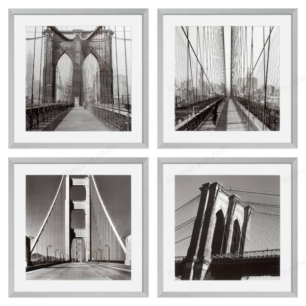 Prints New York Bridges Set Of 4装饰画