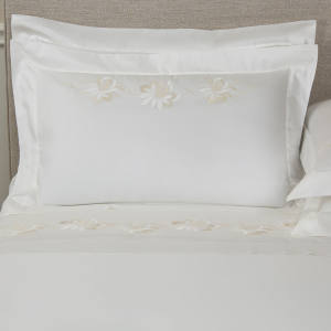 Lotus Flower Embroidered Boudoir Sham 靠垫套