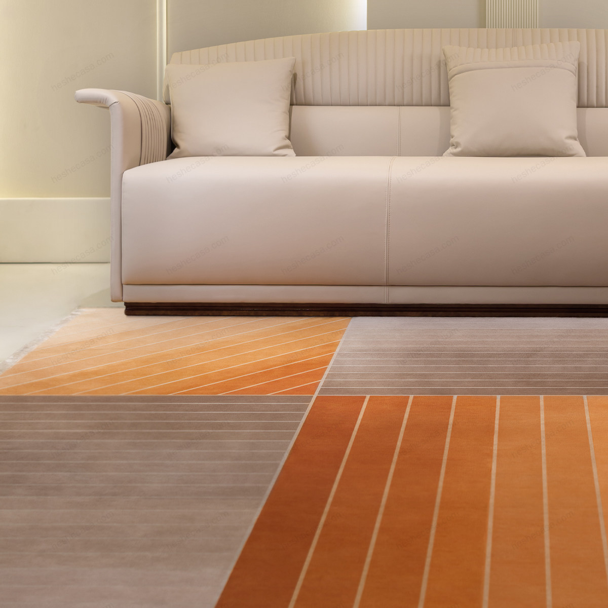 Madison tappeto strisce arancioni地毯