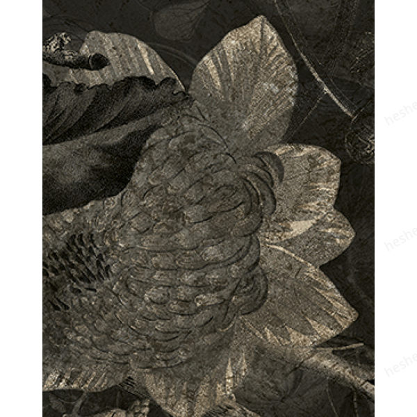 Botanica Black&White Gold Leaf Wallpaper壁纸