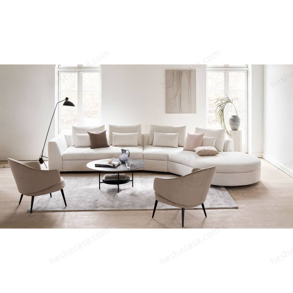 Bergamo Sofa With Round Lounging沙发