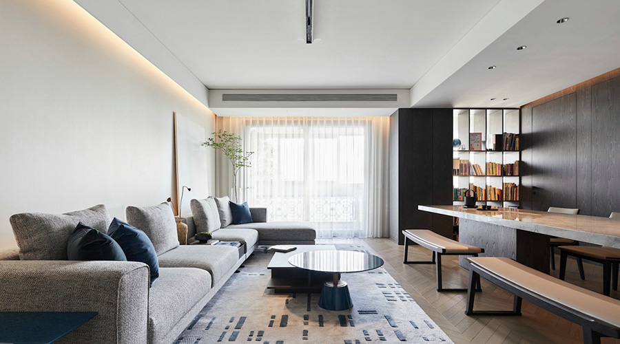 现代简约范洋溢生活气息的客厅装修设计效果图 第4张