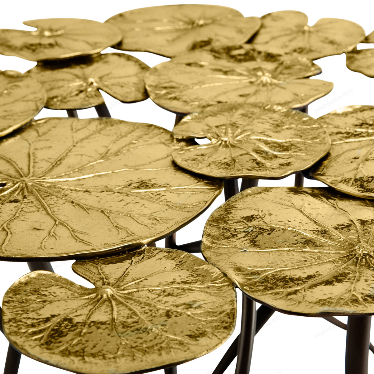Gold Lily Pad Accent Table茶几/边几