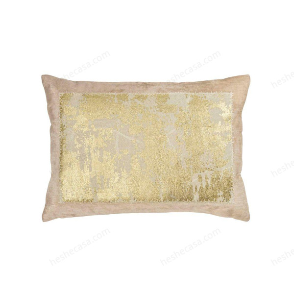 Distressed Metallic Velvet Print靠垫