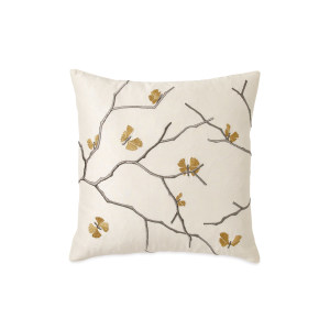 Butterfly Ginkgo Decorative Pillow靠垫