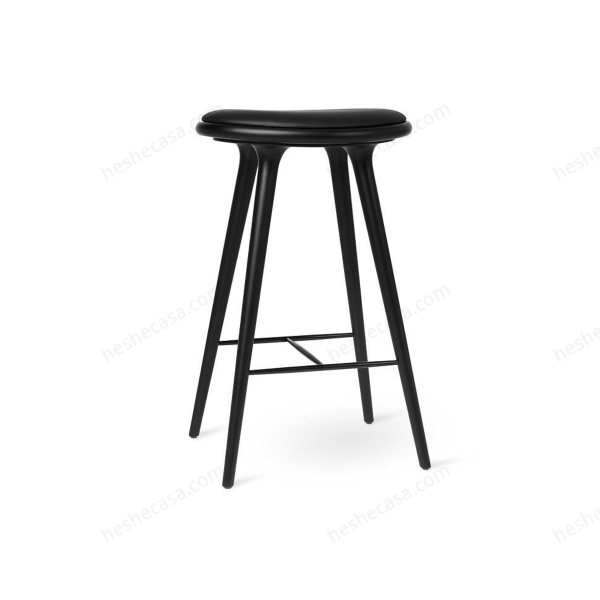 High Stool  Black Stained Beech  74 Cm吧椅