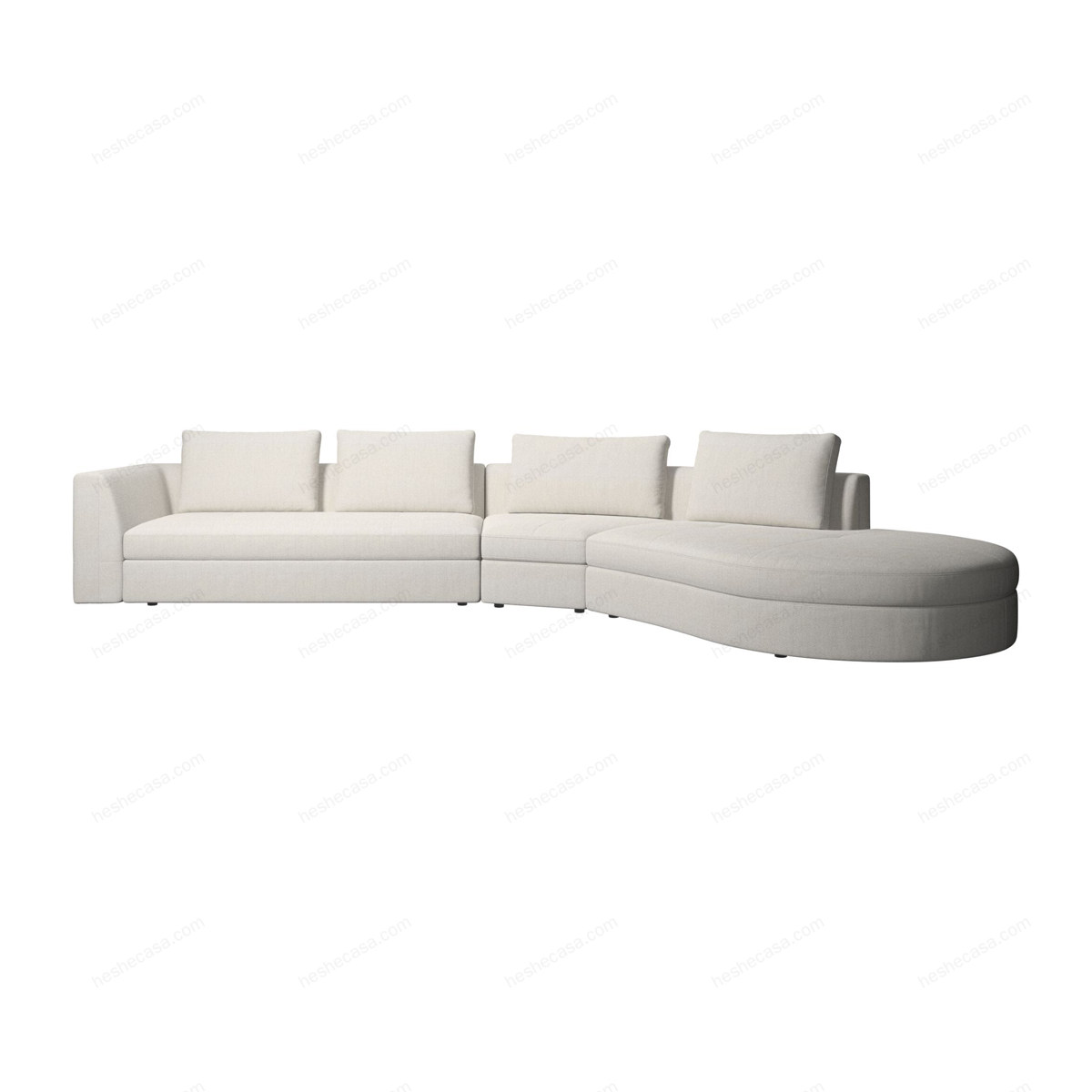 Bergamo Sofa With Round Lounging沙发