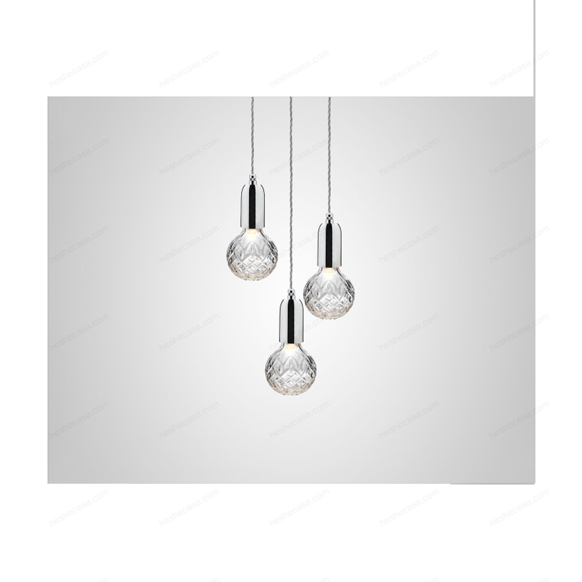 Clear Crystal Bulb&Pendant Brushed吊灯