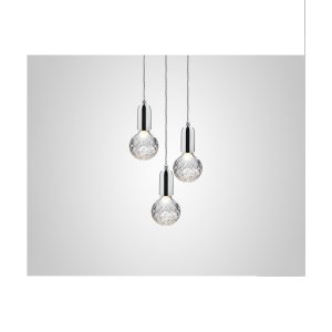 Clear Crystal Bulb&Pendant Brushed吊灯