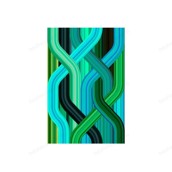 Wave Green Rectangular地毯