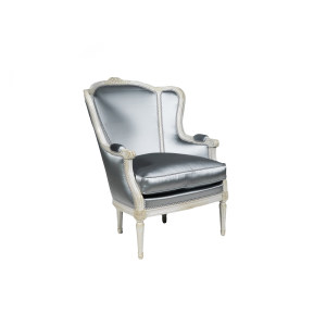 172-Hêtre Laqué Blanc White扶手椅