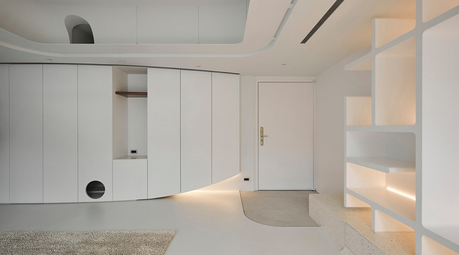 素雅高级极简为特色的客厅设计案例 第2张