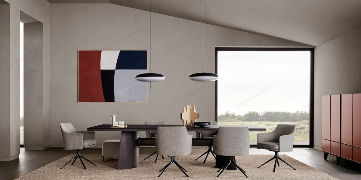 Poliform餐桌贴合空间的几何艺术设计兼顾实用性