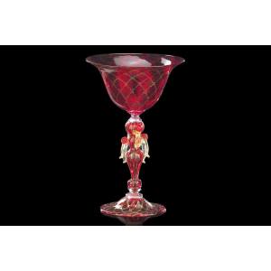 Red Gold Vase In Murano Glass  Classic花瓶