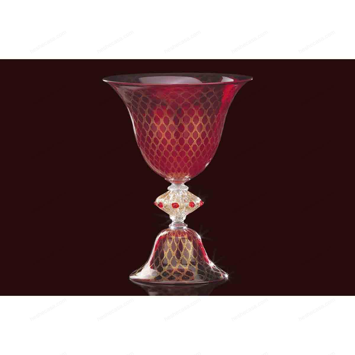 Red Gold Vase In Vetro Di Murano  Classic花瓶