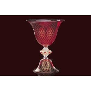 Red Gold Vase In Vetro Di Murano  Classic花瓶
