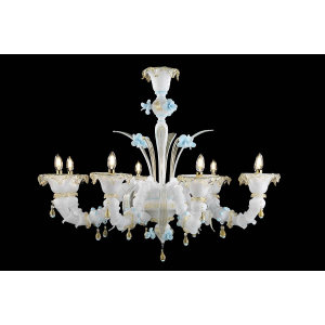 Rezzonico White Murano Glass Chandelier  Classic吊灯