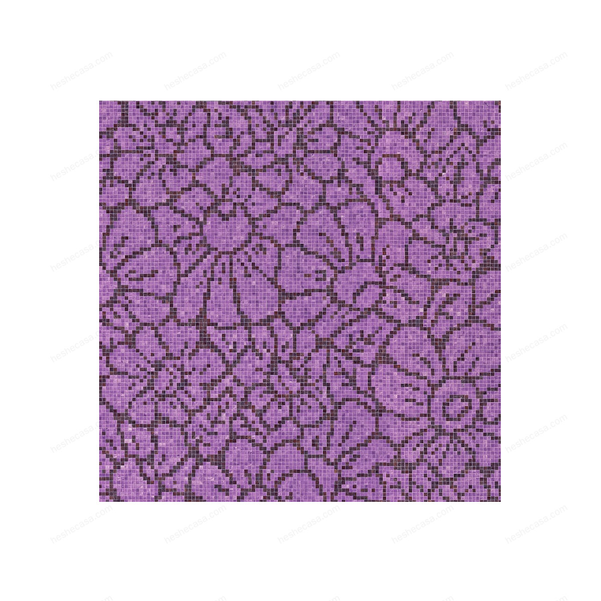 Graphic Flowers Purple马赛克