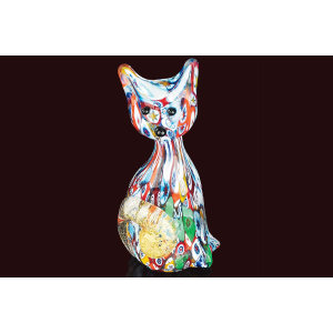 Animals Cat Murrine In Murano Glass  Sculpture摆件