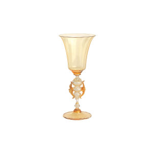 Gold Sculpture Glass  Tipetto  Arte Di Murano 酒杯