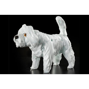 Murano Glass Hair Poodle  Sculpture摆件