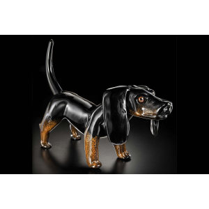 Dachshund 52Cm Murano Glass摆件